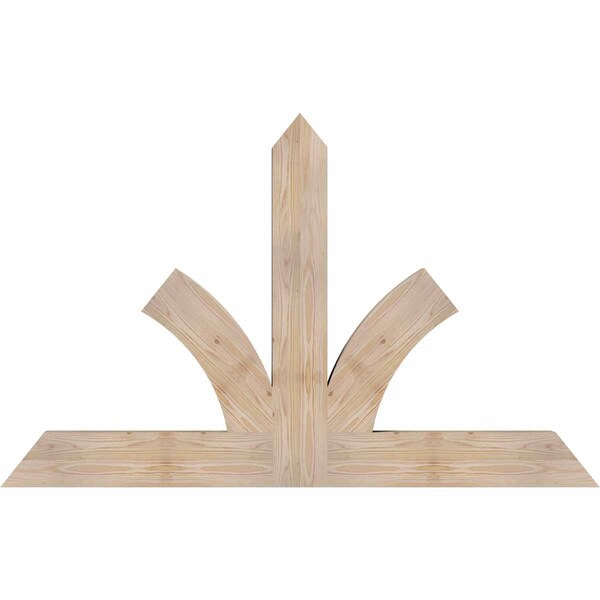 Ekena Millwork Richland Smooth Timber Gable Bracket, Douglas Fir, 60"W x 38"H x 3 1/2"D x 5 1/2"F, 15/12 Pitch GBW060X38X0406RIC00SDF - main
